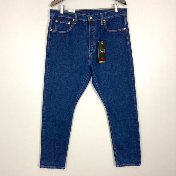 Levi’s Premium 501 Skinny Jeans Dark Wash Stretch nwt - Picture 2 of 10